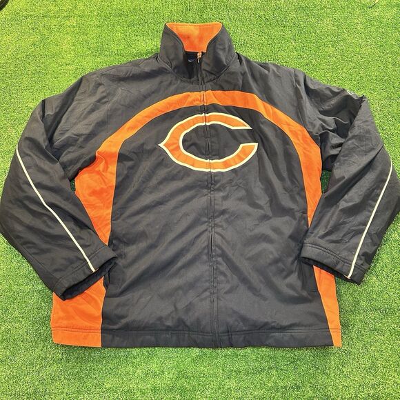 Chicago Bears Reebok Men’s NFL Large Full Zip Up Jacket/Coat Football - Picture 1 of 13